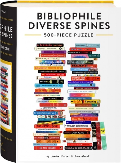 Chronicle Books Puzzle Bibliophile: Diverse Spines, 500 pieces