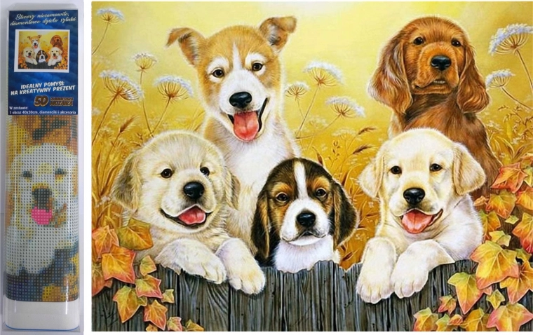 Diamant-Malerei Hundefreunde 30x40 cm