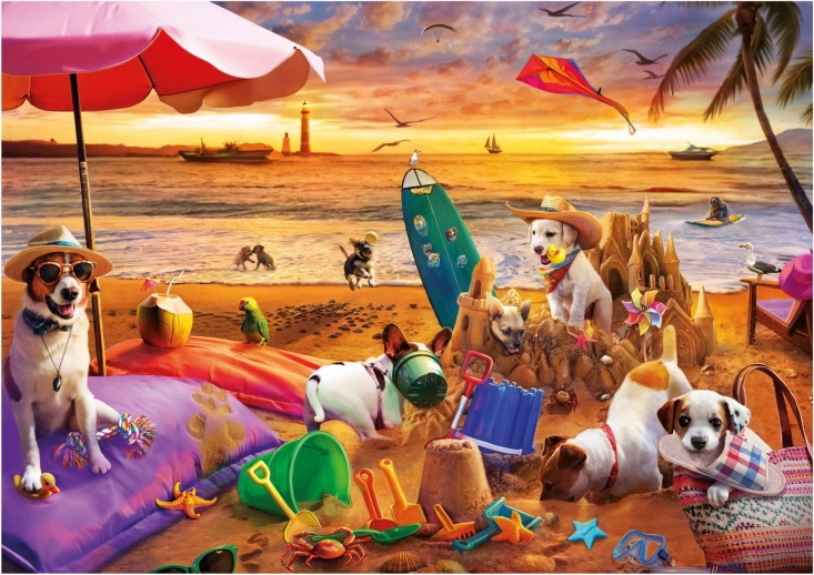 Puzzle Educa Dogs on the Beach 1000 Pieces
