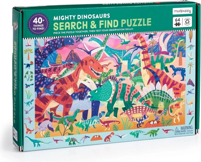 Puzzle Majestic Dinosaurs 64 pieces