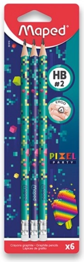Maped Pixel Party HB Graphite Pencil, 6 pcs