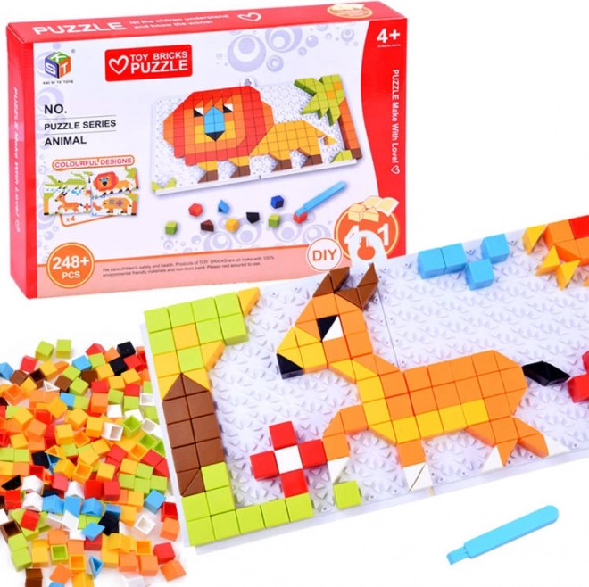 Puzzle en mosaïque avec des images d'animaux