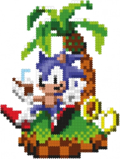 Jixelz Remix Sonic plastic pixel puzzle – Chillin' SONIC