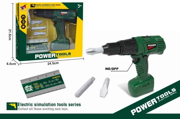 Trapano giocattolo a batteria per bambini