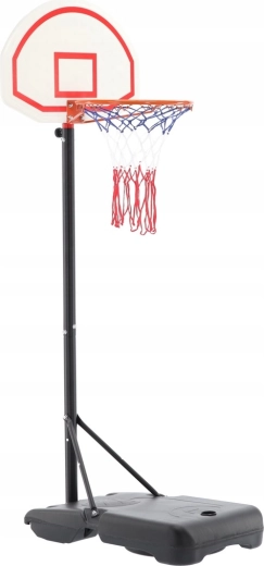 Portable basketball hoop with adjustable height 165–205 cm
