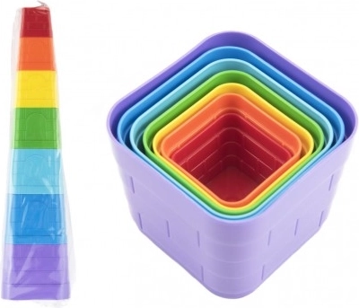 Sestavljivi stolp iz kock Technok Kubus piramida