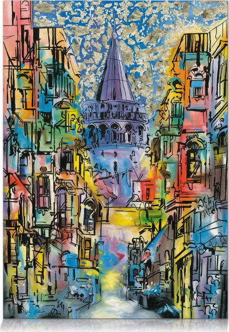 Metalachtige puzzel Galata-toren 1000 stukjes