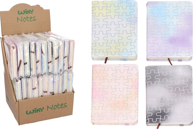 Carnet ligné avec élastique 14 × 8,6 cm, 80 pages, coloré