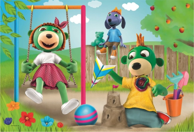 Sestavljanka Treflíci: Zabava na vrtu 100 delov