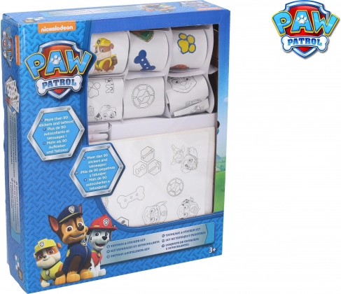 Paw Patrol inkleur stickers en tatoeages