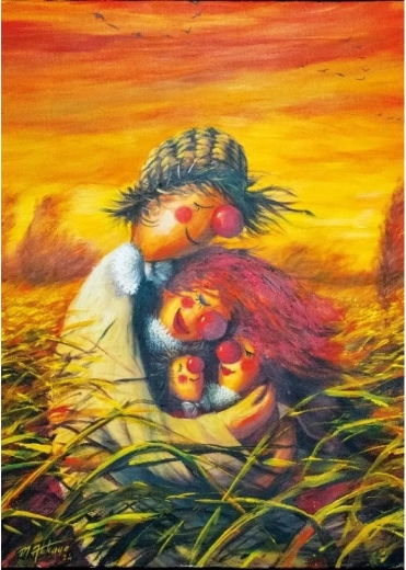 Puzzel familie vogelverschrikkers 1000 stukjes MAGNOLIA