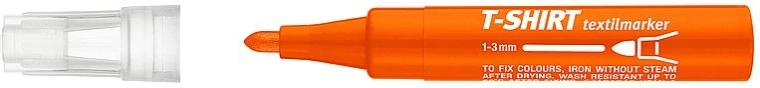Pennarello arancione per tessuti con punta tonda
