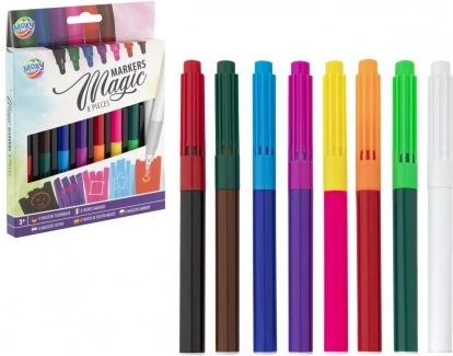 Magiczne flamastry ze zmazikiem, zestaw 8 sztuk