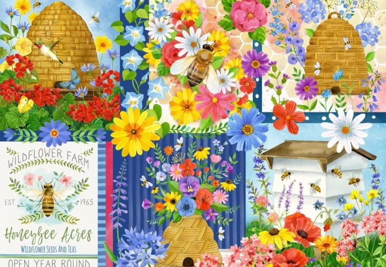 Puzzle Bees and Beehives 1000 Pieces BLUEBIRD