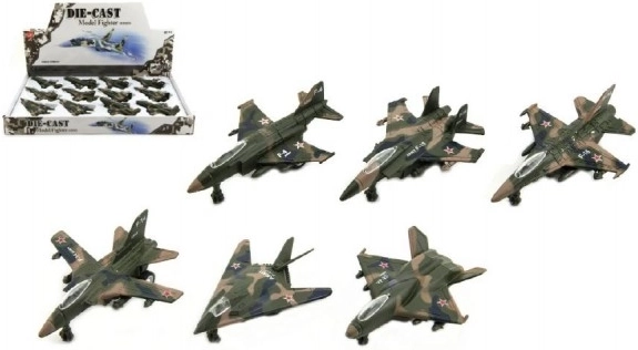 Military Metal and Plastic Fighter Jet 9 cm