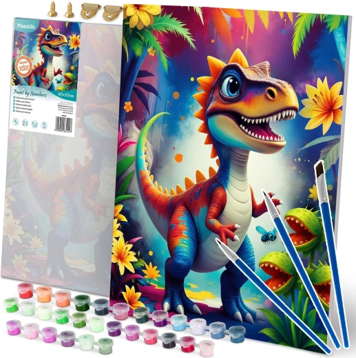 Maler efter tal 40 × 50 cm – dinosaur MASSIDO