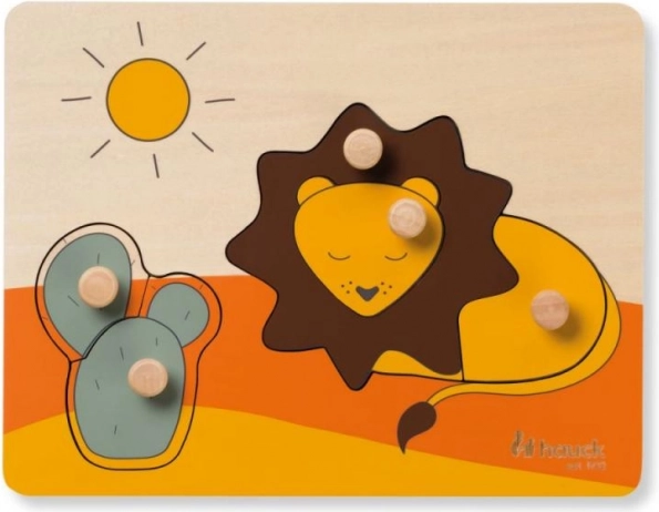 Hauck houten knopjespuzzel Lion