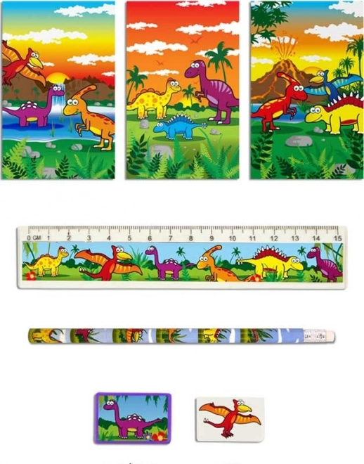 Psací souprava s motivem dinosaurů