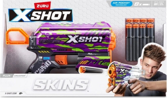 X-Shot Skins Flux – foam dart blaster Crucifer (8 darts)