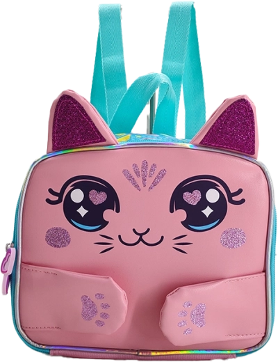 Zainetto per bambini 3D gattina rosa 24 cm