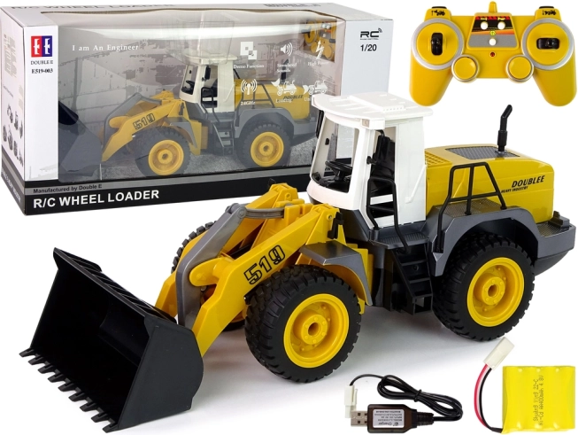 Remote-controlled R/C Loader 1:20 with lifting arm