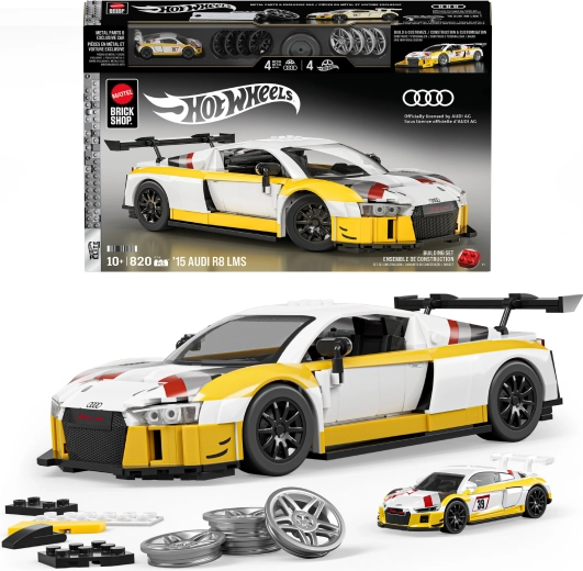 hot wheels brick shop ’15 audi r8 lms bouwset 820 stukjes