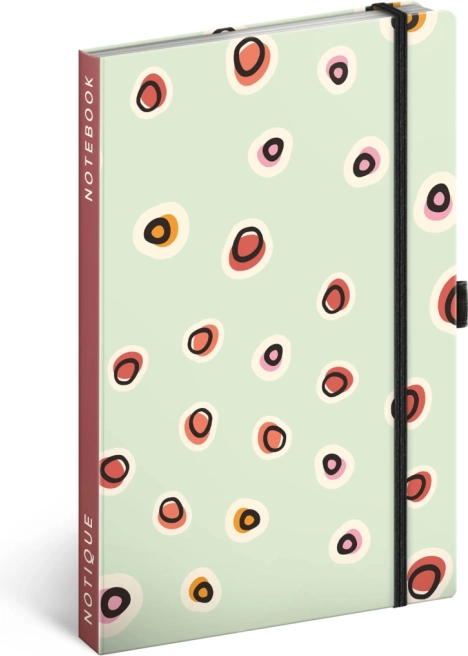 NOTIQUE lined notebook 13 × 21 cm with elastic closure and pocket