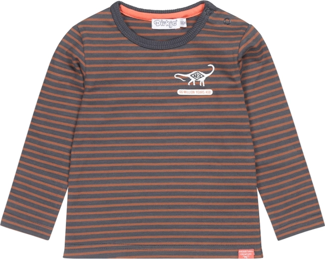 Dirkje fantovska majica z dolgimi rokavi temno modra črtasta vel. 86