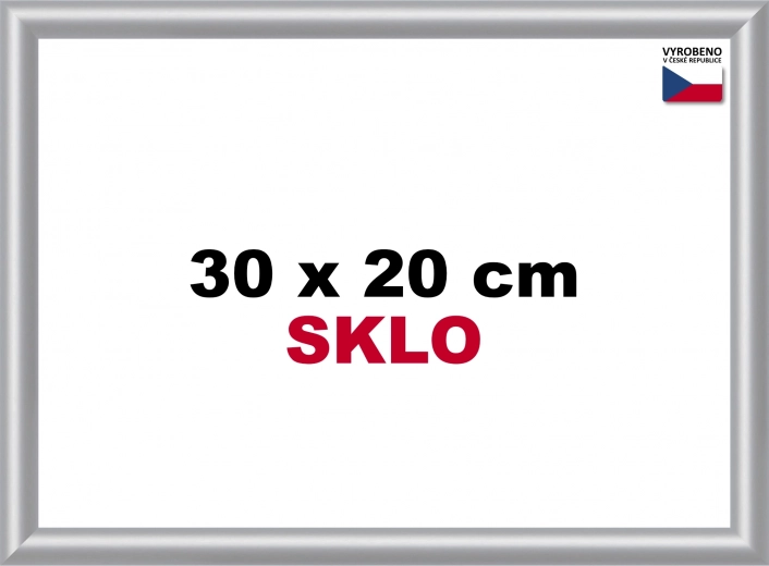 Plastičen okvir 30x20 cm srebrn
