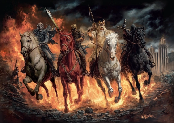 Sestavljanka Štirje jezdeci apokalipse 1000 koščkov