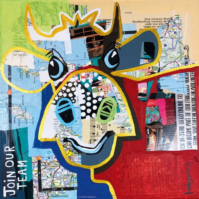 Vierkant puzzel Gevlekte koe 1000 stukjes