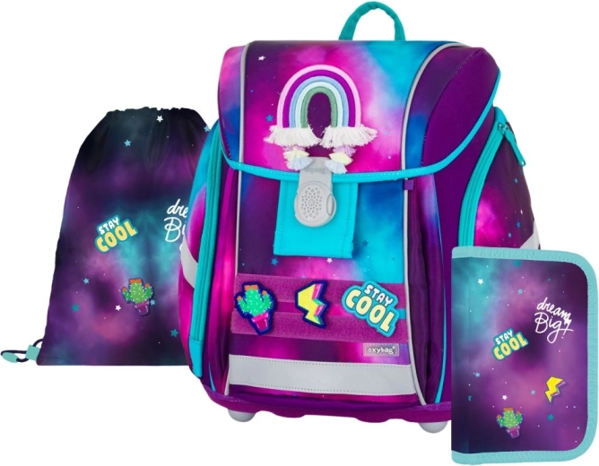 School Set 3 pcs Premium Light Dream – satchel, gym bag and pencil case