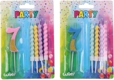 Party Candle Number 7 with Four Candles