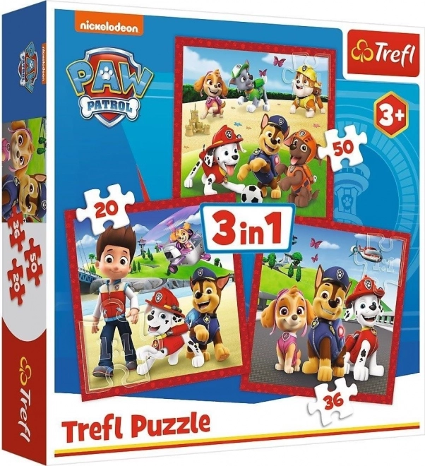 Puzzle 3 in 1 PAW PATROL Cagnolini allegri Trefl