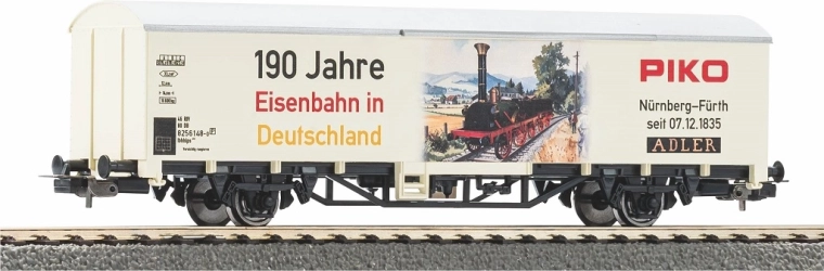 Piko gesloten goederenwagen H0 limited edition 190 jaar spoorwegen