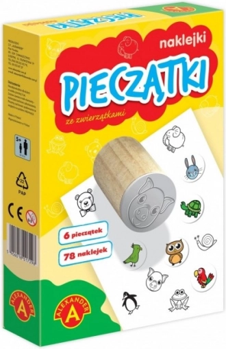 Piccoli timbri e adesivi con animali