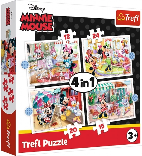 Sestavljanka 4v1 Minnie s prijatelji