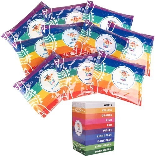 Poudre colorée holi – set 10×100 g