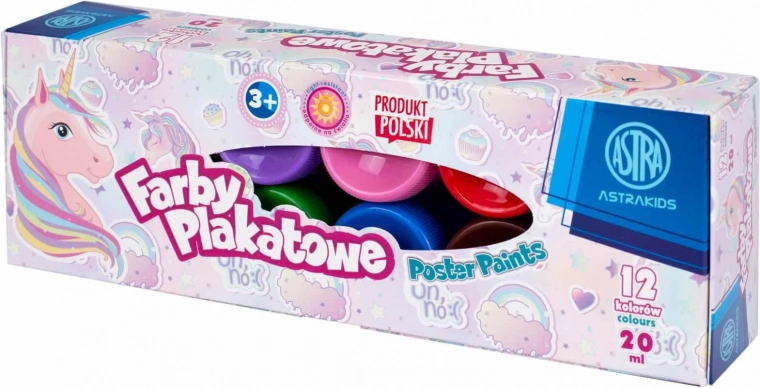 ASTRA Pastel Tempera Paints 12×20 ml – Unicorn