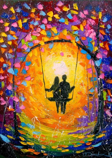 Puzzel Romantische liefde 1000 stukjes