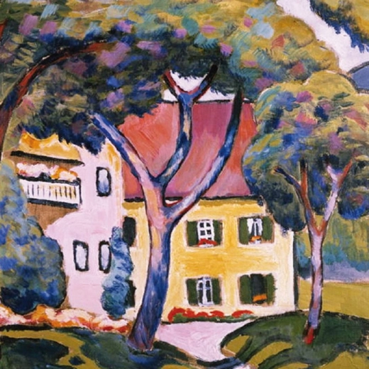 kvadratne sestavljanke Q Art: Staudacherjeva hiša v Tegernseeju – 66 kosov