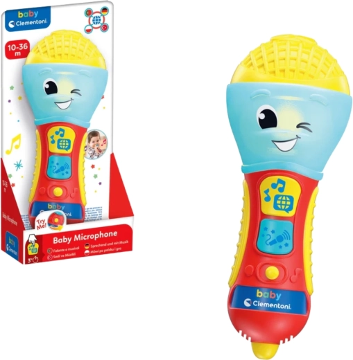Microphone parlant pour enfants en 4 langues CLEMENTONI
