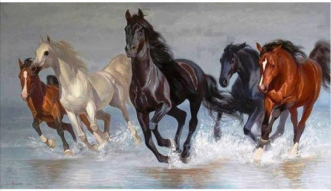 NORIMPEX Diamond Painting – Herd of Horses 80 × 40 cm