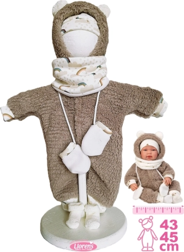 Llorens abbigliamento per bambola New Born 43–45 cm, set 5 pezzi