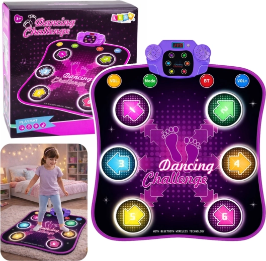 Tapis de danse interactif avec LED et Bluetooth – 5 modes de jeu