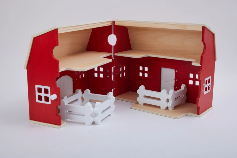 Grande stalla in legno SCHLEICH – edizione retro limitata