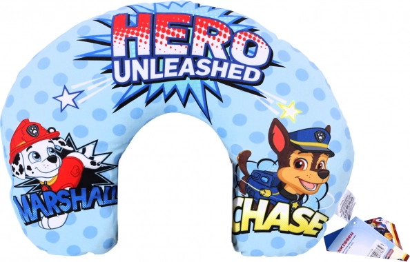 Headrest, travel pillow for car seat Paw Patrol - blue, 35x30 cm LICENSED ORIGINAL PRODUCT