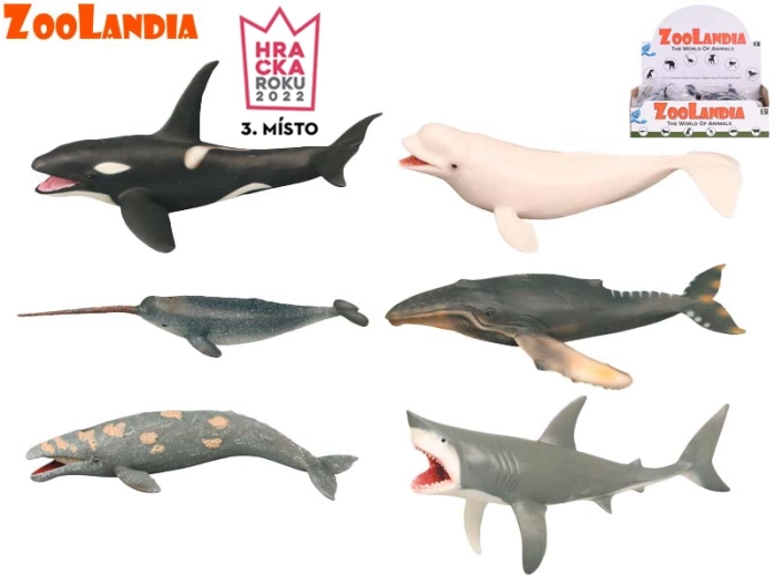 Zoolandia animali marini – figurine in plastica 18–26 cm, set