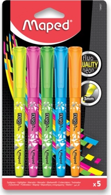 MAPED Fluorescentni markeri Fluo Peps 5 kom