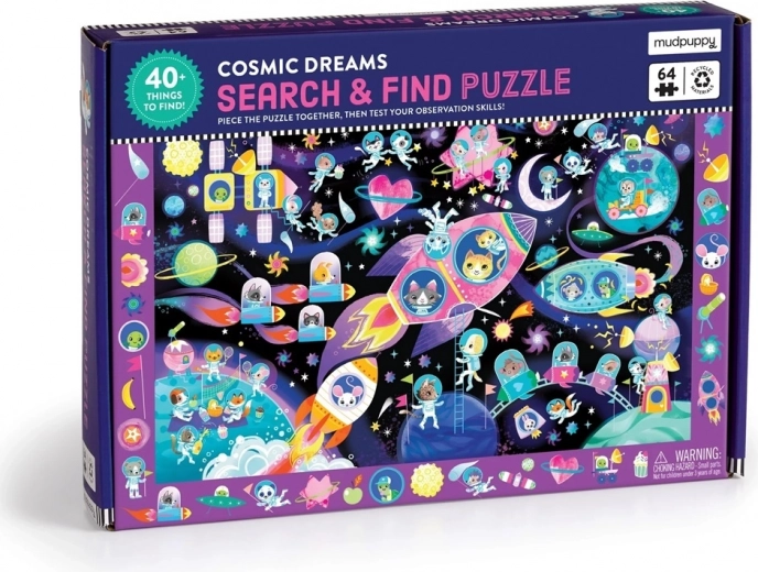 Puzzle Search and Find Cosmic Dreams 64 Pieces